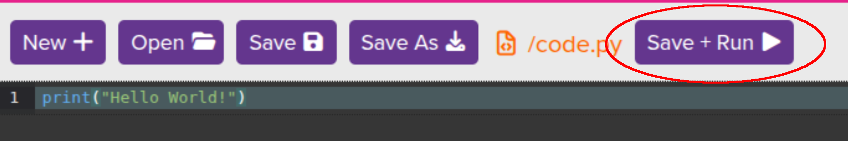 Save and run